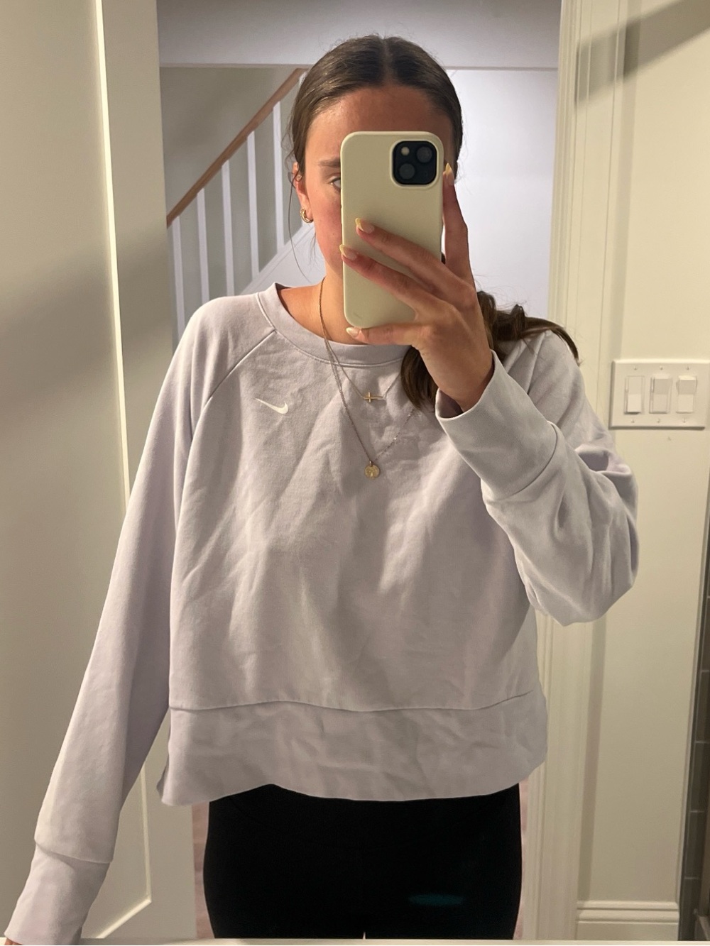 Nike Women's Light Purple Crewneck Sweatshirt